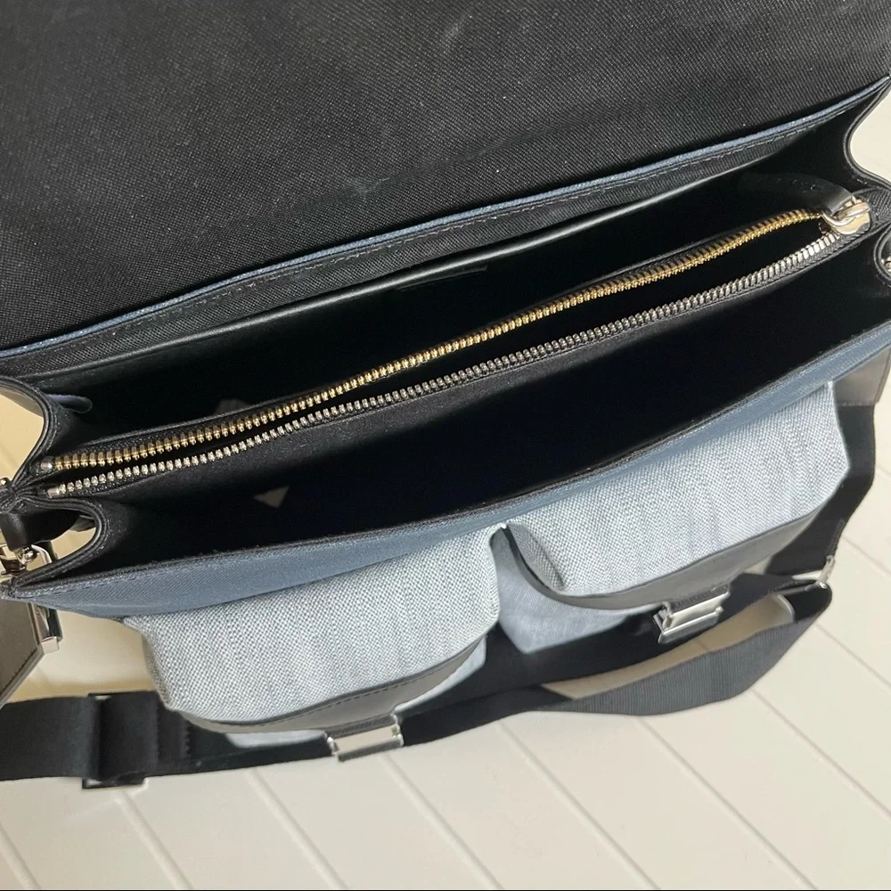 Want Les Essentiels Leather Canvas Durham Utility Messenger - Picture 6 of 7